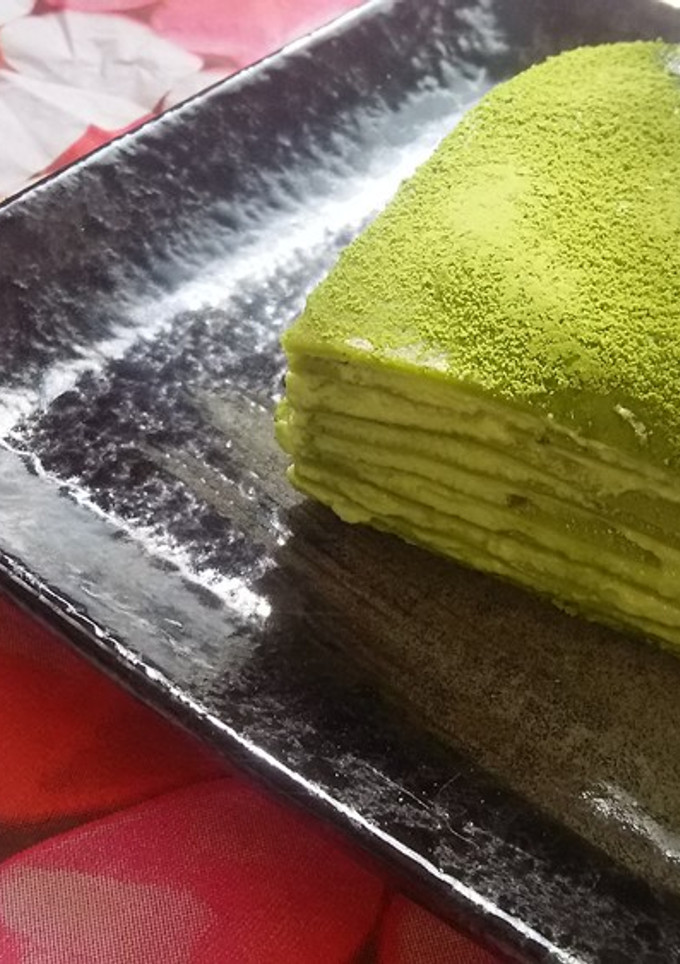 至福のひととき♪濃厚抹茶のミルクレープ-レシピのメイン写真