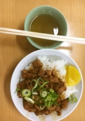 味噌煮込みホルモン丼・飯塚オート風-レシピのメイン写真