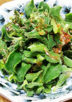 アイスプラントの鰹節ポン酢かけ-レシピのメイン写真