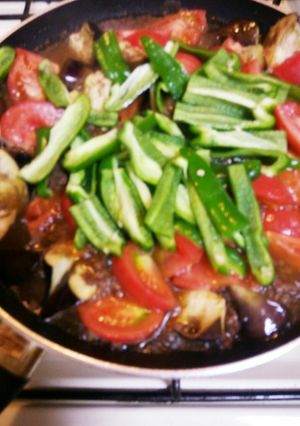 ナス トマト ピーマン煮-レシピのメイン写真