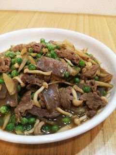 グリーンピースと牛肉の炒め煮-レシピのメイン写真