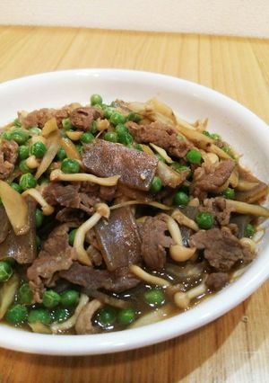 グリーンピースと牛肉の炒め煮-レシピのメイン写真