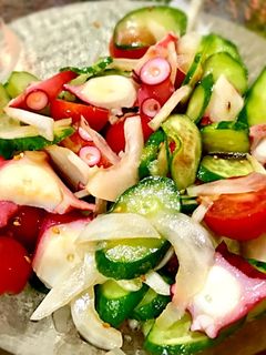 蛸と胡瓜とトマトと新玉ねぎの中華風マリネ-レシピのメイン写真