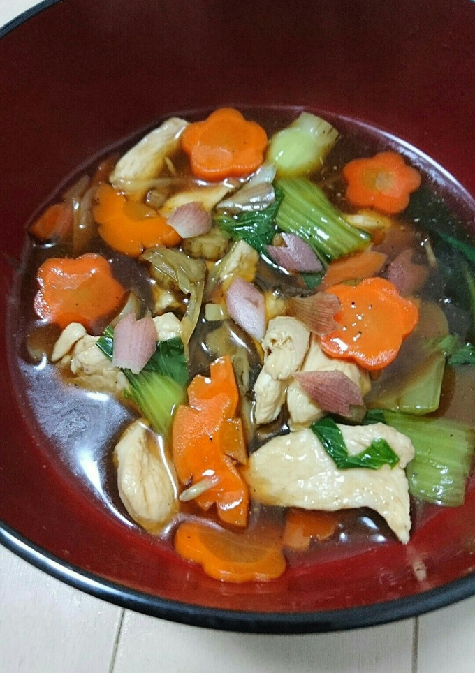 飾り切りで牡蠣油の煮込みスープ-レシピのメイン写真