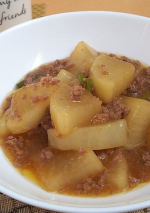 【龍愛】とろっとろ大根とひき肉の煮物-レシピのメイン写真