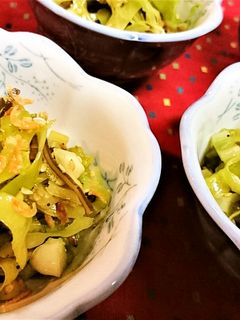 【キャベツと干しエビのごま塩昆布和え】-レシピのメイン写真