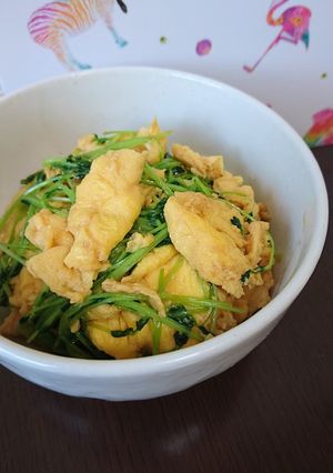 豆苗のたまご炒め-レシピのメイン写真