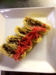 きんぴらゴボウの玉子焼き-レシピのメイン写真