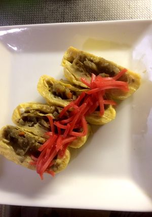 きんぴらゴボウの玉子焼き-レシピのメイン写真