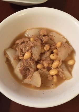 株とツナの煮物-レシピのメイン写真