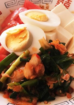 暴食した翌日に食べるビビンククス風えのき-レシピのメイン写真