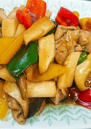 鶏肉と3色ピーマンの中華風炒め-レシピのメイン写真