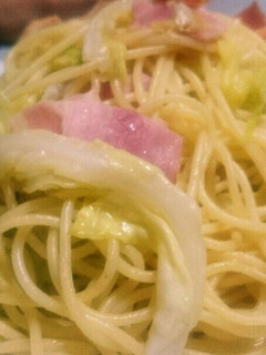 春キャベツとベーコンのオイルパスタ-レシピのメイン写真