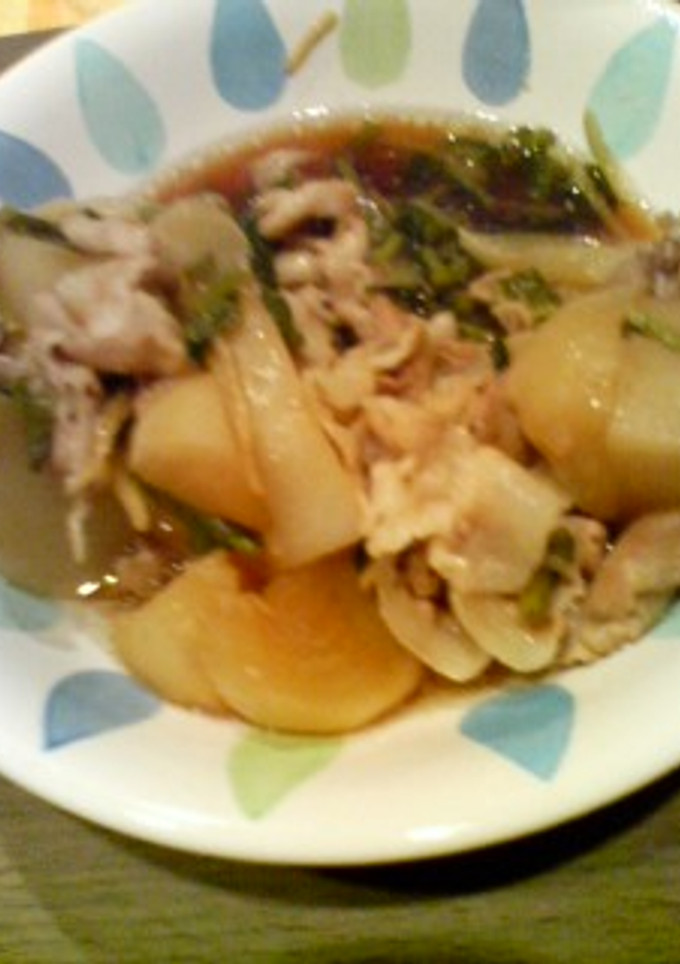 しょうがをきかせて！かぶと豚肉の煮物-レシピのメイン写真