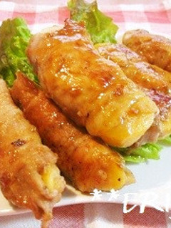 リンゴの豚肉巻き~♪♪-レシピのメイン写真