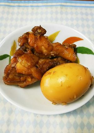 柔らか！手羽元と卵の簡単コーラ煮-レシピのメイン写真
