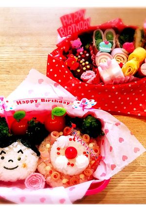 キャラ弁簡単バースデーケーキ誕生日お弁当-レシピのメイン写真