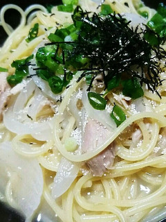 明太ツナのお腹に優しい和風スープパスタ-レシピのメイン写真