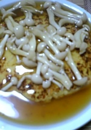 ツナ＆豆腐のきのこあんかけハンバーグ-レシピのメイン写真