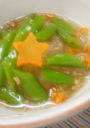 めっけもん♪スナップえんどうの春スープ-レシピのメイン写真