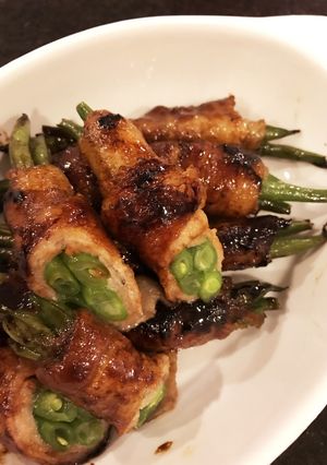 甘すぎないタレの豚肉いんげん巻き-レシピのメイン写真