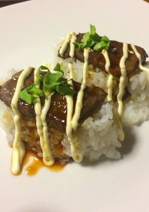 ♡子供が喜ぶお肉でお寿司♡アレンジ-レシピのメイン写真