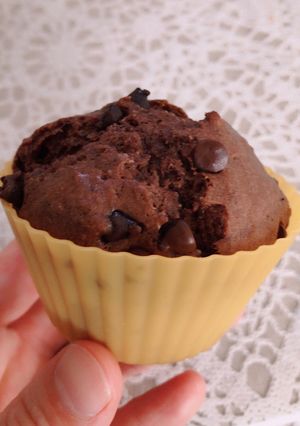 チョコチップ入りチョコマフィン-レシピのメイン写真