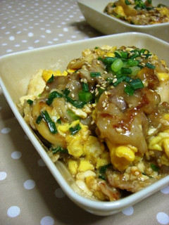 お豆腐と卵でふわふわ♡豚肉の炒め物-レシピのメイン写真