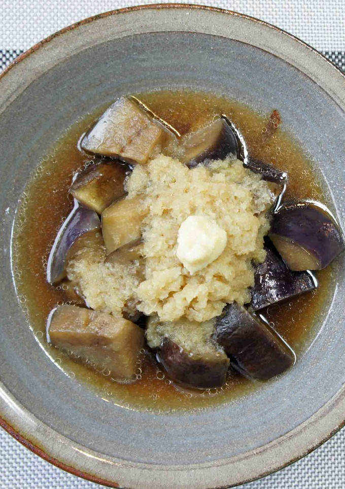 出汁が美味しい揚げ茄子のみぞれ煮浸し-レシピのメイン写真