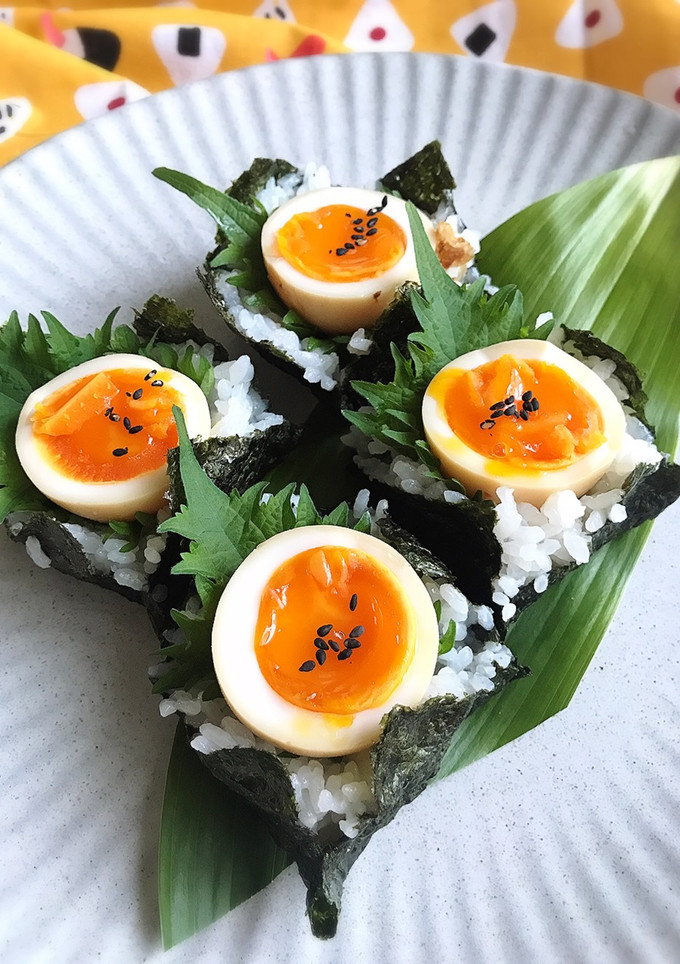 かみきれ〜る半熟煮卵の手巻き寿司-レシピのメイン写真