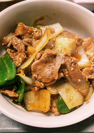豚肉ﾋﾟｰﾏﾝ甜面醤&ｵｲｽﾀｰ炒め-レシピのメイン写真