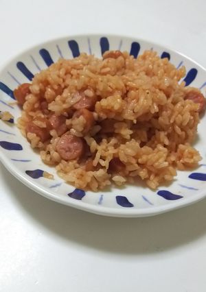 炒めない✨レンジで簡単❗ケチャップ炒飯-レシピのメイン写真