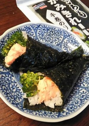 サーモンディップとブロッコリー手巻寿司-レシピのメイン写真