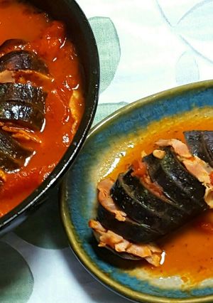 ハッセルバック茄子　トマト煮こみ-レシピのメイン写真