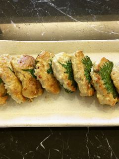 鶏ひき肉のシソはさみ焼き-レシピのメイン写真