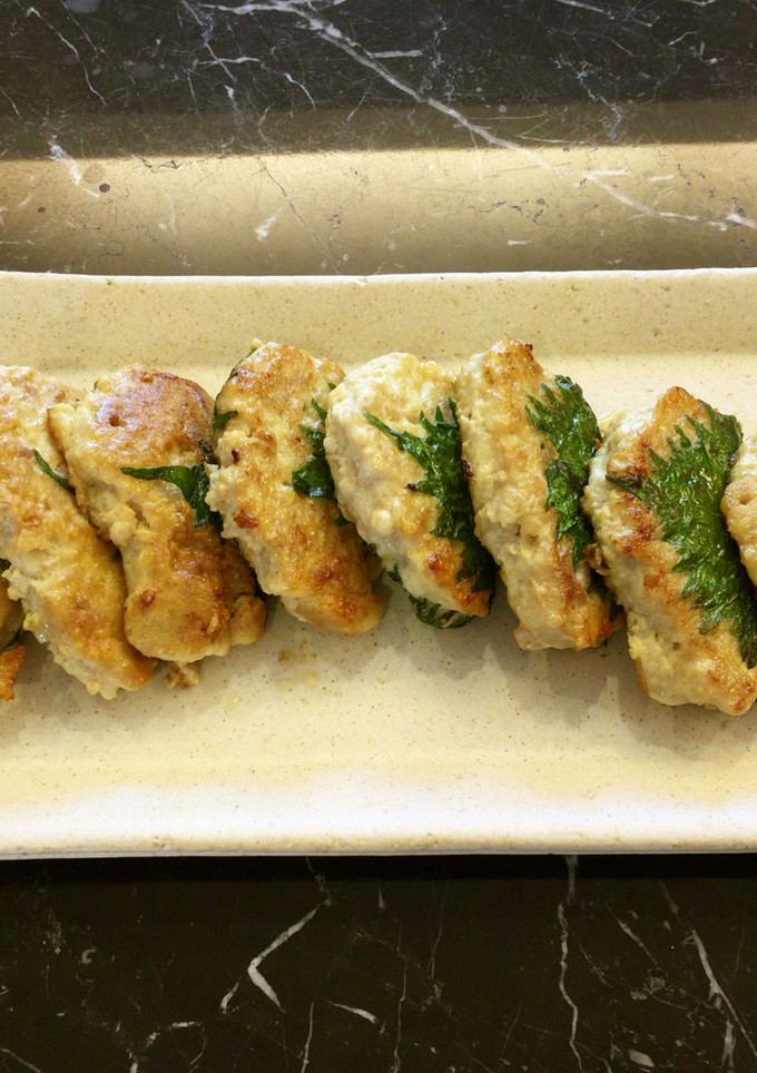 鶏ひき肉のシソはさみ焼き-レシピのメイン写真