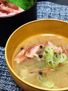 えび(甘エビも)の頭、殻のだしで★味噌汁-レシピのメイン写真