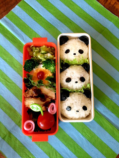 超簡単!丸おにぎりでパンダのキャラ弁3-レシピのメイン写真