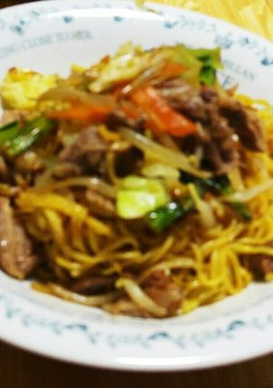 油無しの牛肉ベトナムラ~油焼きそば。-レシピのメイン写真