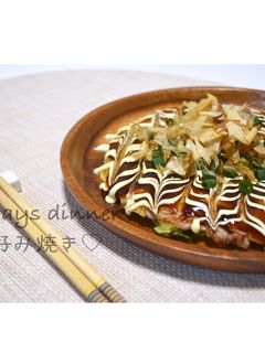 キャベツ多め粉少なめ☆ヘルシーお好み焼き-レシピのメイン写真