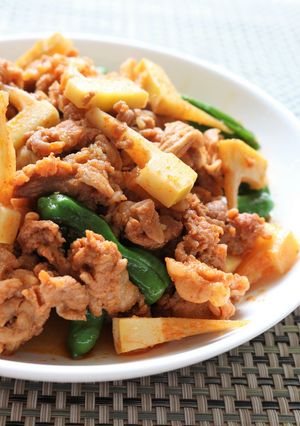 たけのこ入り豚肉のピリ辛韓国風プルコギ。-レシピのメイン写真