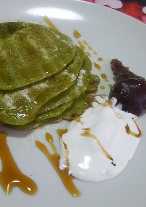 抹茶のもちもちパンケーキ☆-レシピのメイン写真