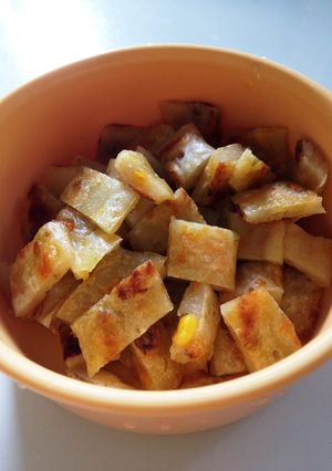 手掴み！レトルトで簡単おやき【離乳食】-レシピのメイン写真