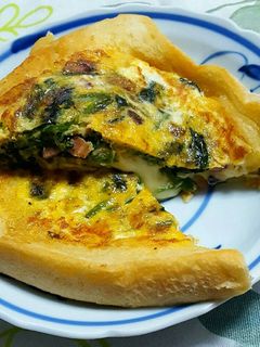 朝食に☆ほうれん草のパンキッシュ-レシピのメイン写真