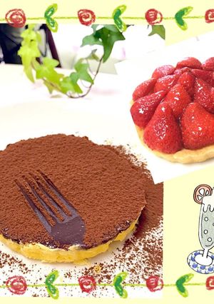 簡単ミニタルト 〜いちご&チョコ〜-レシピのメイン写真