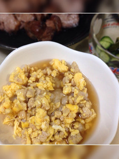 玉子と鶏ひき肉のあんかけ丼-レシピのメイン写真