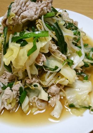 肉ニラもやし♡もりもり野菜炒め-レシピのメイン写真