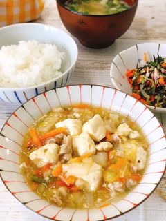 豆腐入り八宝菜(天理市給食)-レシピのメイン写真