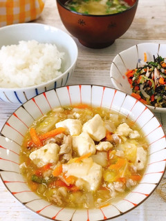 豆腐入り八宝菜(天理市給食)-レシピのメイン写真