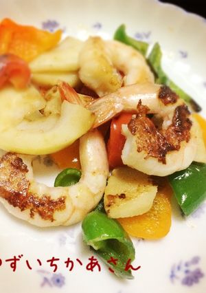 海老と筍のシンプル醤油炒め-レシピのメイン写真